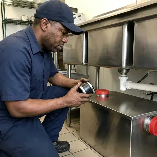 BPK Plumbing technician providing grease trap installation in Salt Lake City, UT
