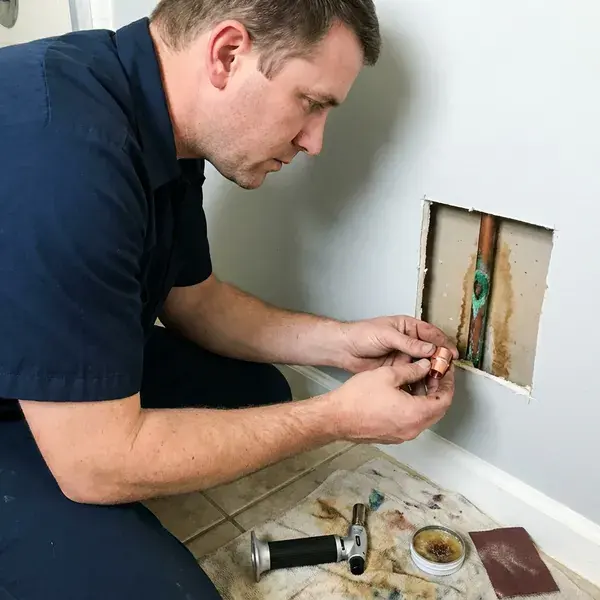 BPK Plumbing technician providing pipe repair in Salt Lake City, UT
