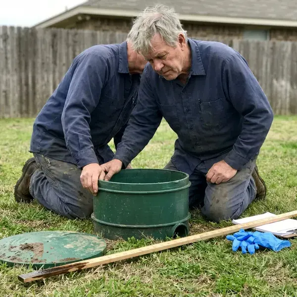BPK Plumbing technician providing septic tank repair in Orem, UT