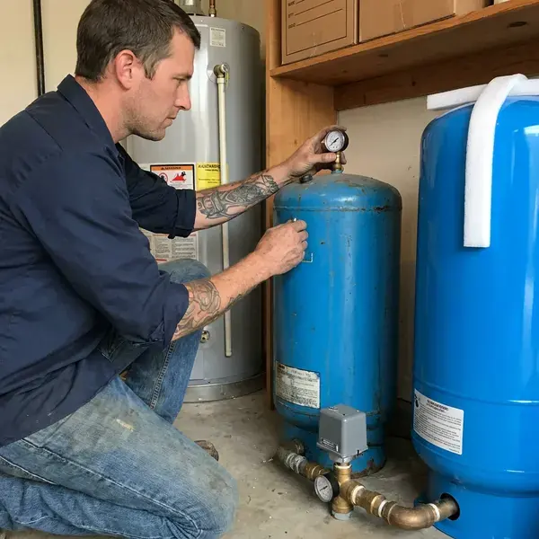 BPK Plumbing technician providing well pressure tank replacement in Salt Lake City, UT