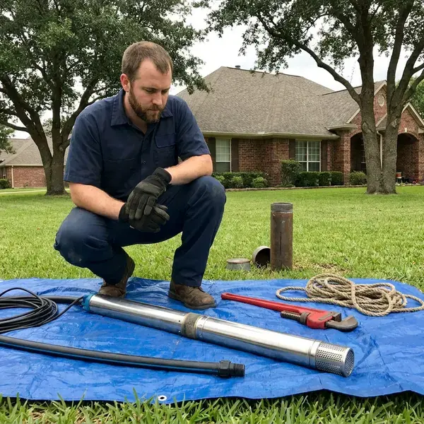 BPK Plumbing technician providing well pump repair in Orem, UT